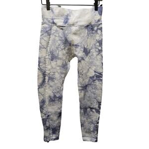 Offline by aerie white blue tie dye skinny leg athletic leggings size medium